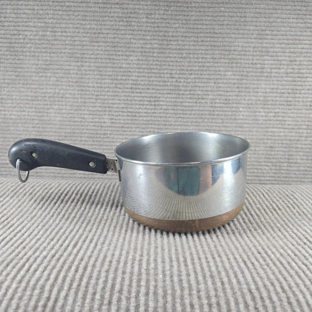 Revere Ware 1.5 Qt Silver Copper‎ Clad Stainless Steel Saucepan